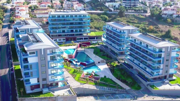 Furnished 1+1 apartment with sea view in a residential complex with rich infrastructure in Alanya, Kargicak No. 10410 [ID: 10410]