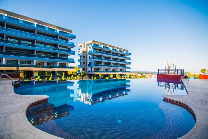 Furnished 1+1 apartment with sea view in a residential complex with rich infrastructure in Alanya, Kargicak No. 10410 [ID: 10410]