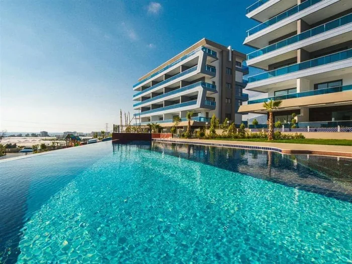 Furnished 1+1 apartment with sea view in a residential complex with rich infrastructure in Alanya, Kargicak No. 10410 [ID: 10410]